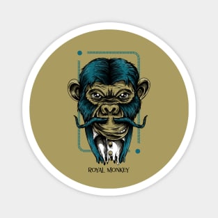 t-shirt-design-maker-featuring-a-monkey-with-a-mustache Magnet